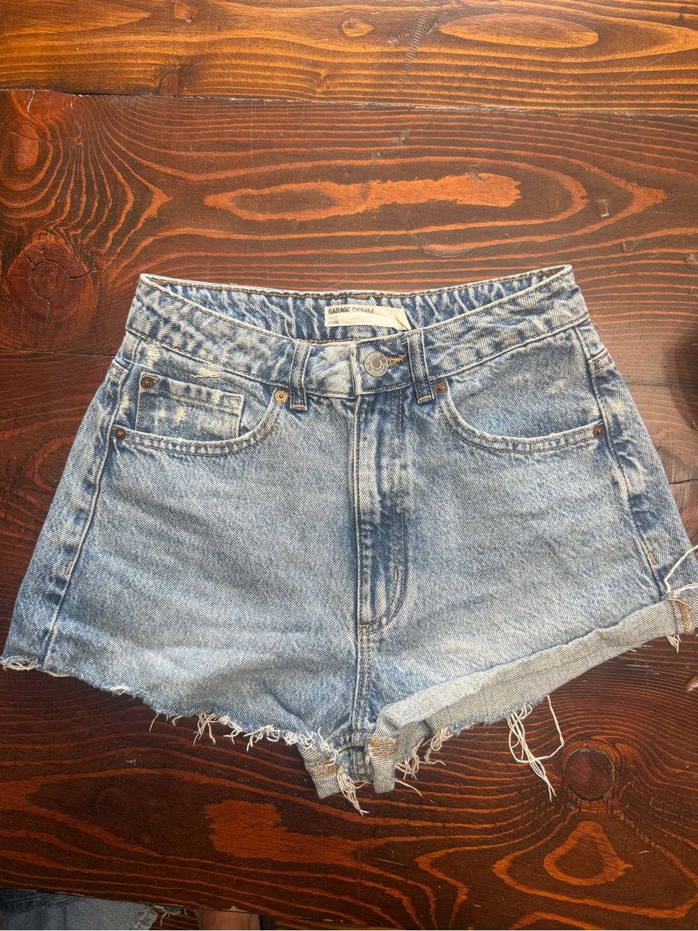 Garage Light Blue Denim Cutoff Shorts